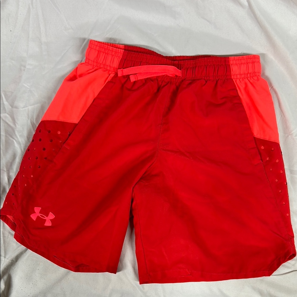 Under Armour Red Athletic Training Shorts